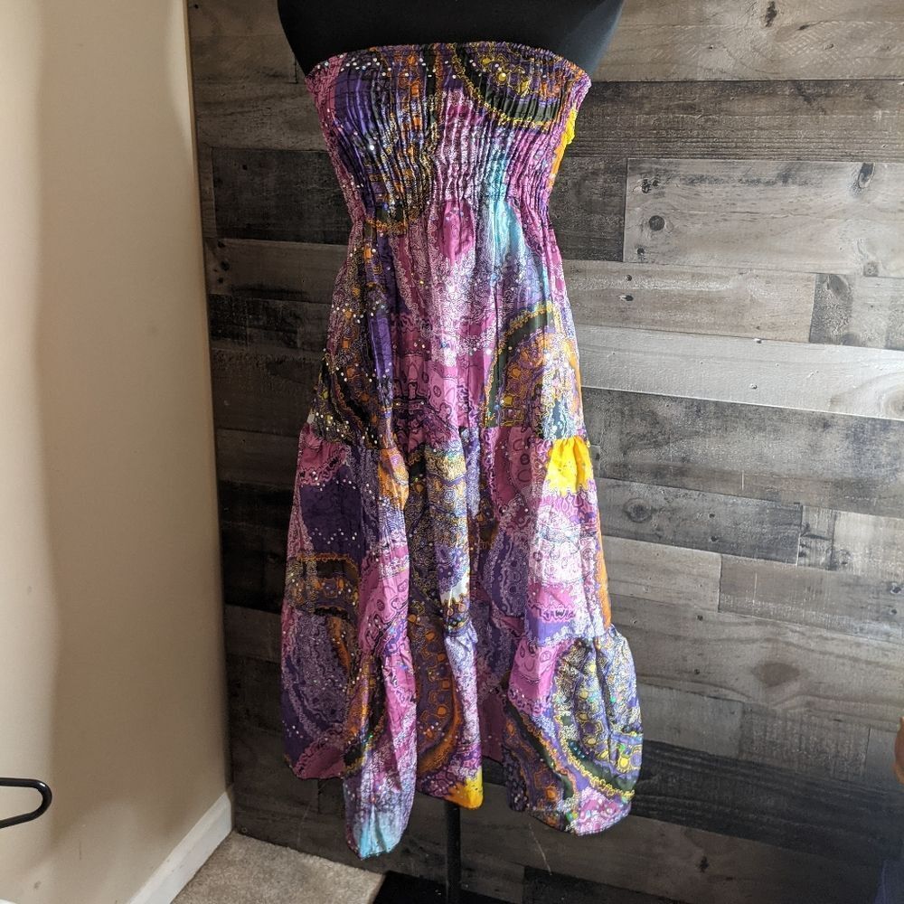 In Gear strapless cover-up S